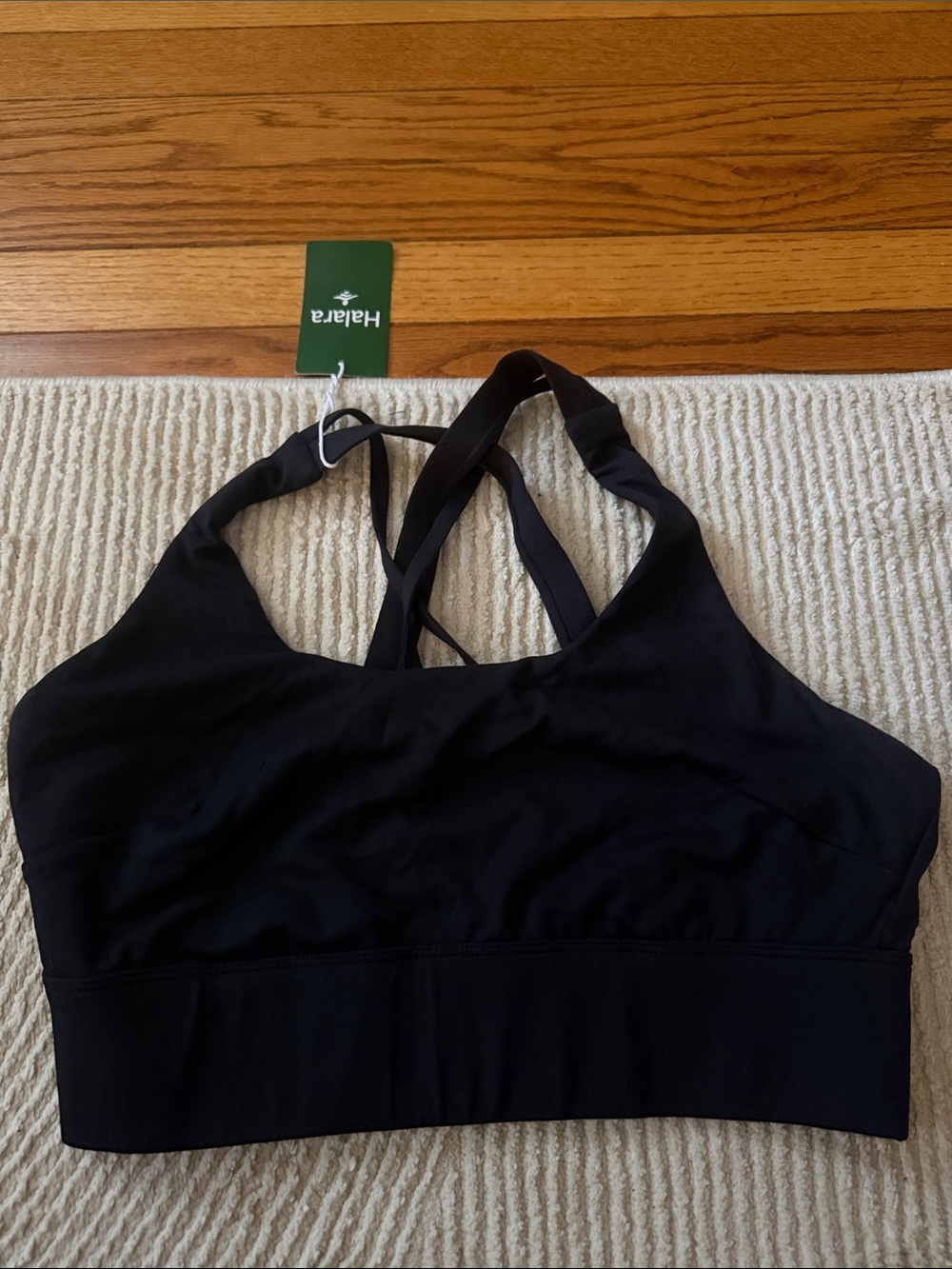 HALARA Black Strappy Sports Bralette